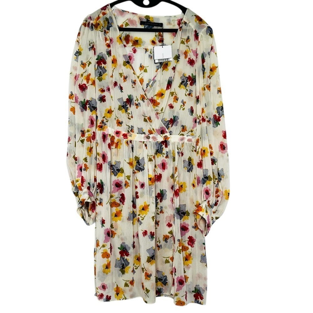 Zara Woman Sheer Chiffon Dress NWT Size M
